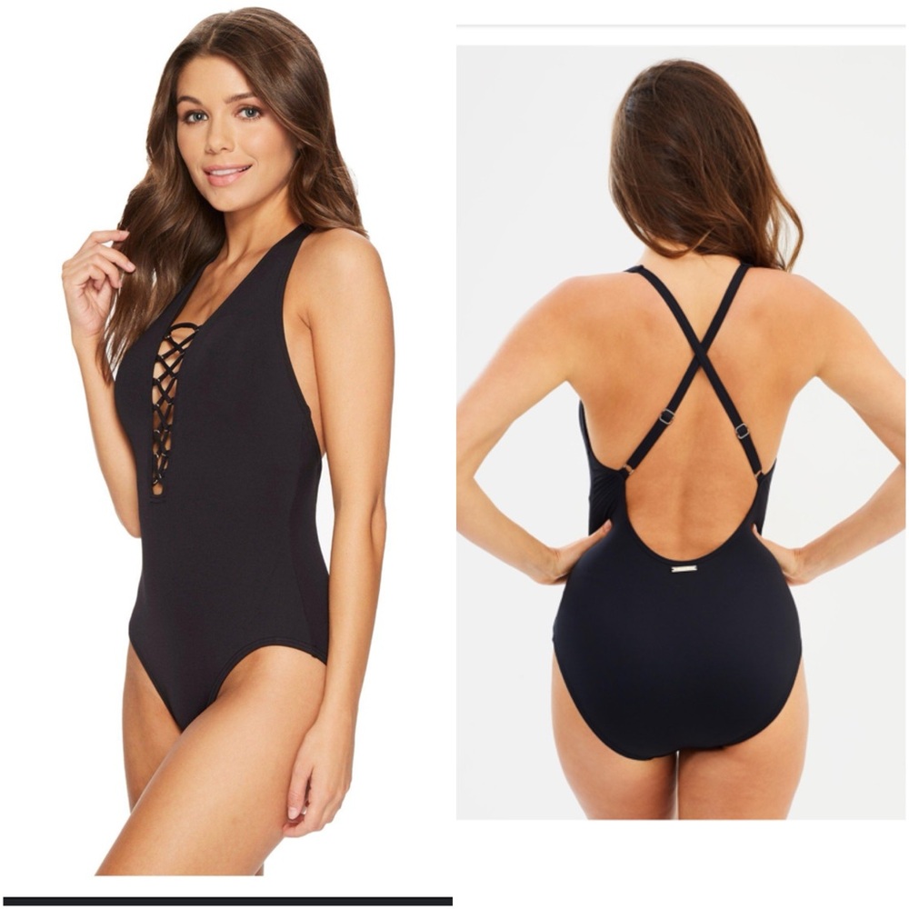 Michael Kors Black One Piece Swimsuit